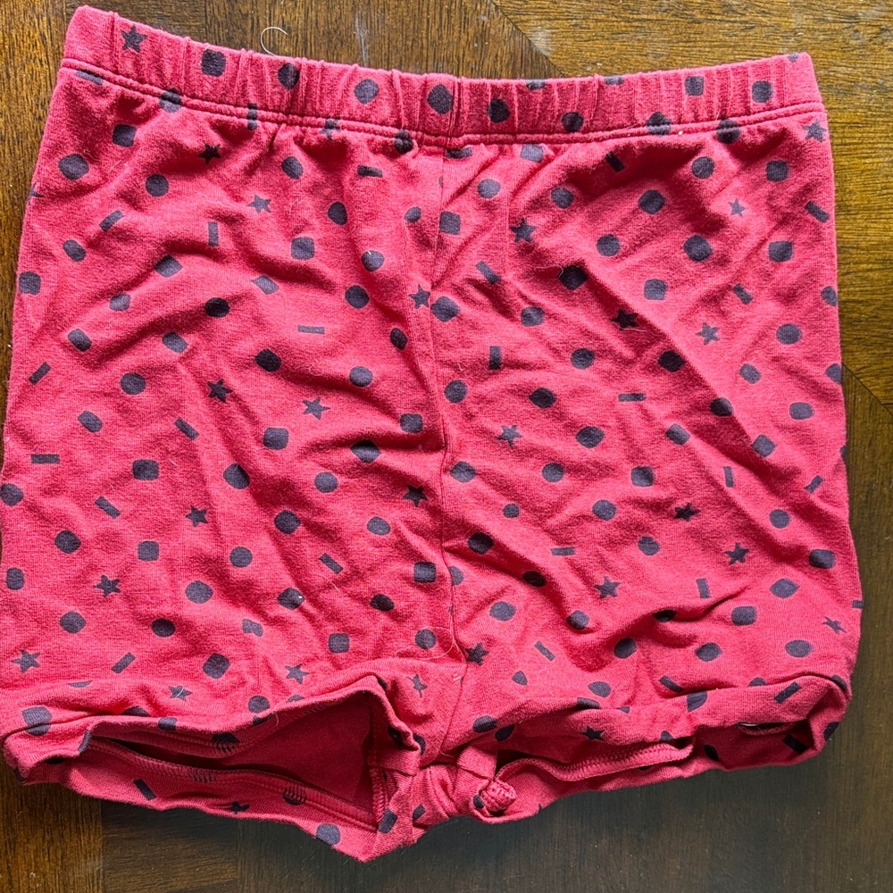 Well Dressed Wolf Red and Black Patterned Kids Shorts